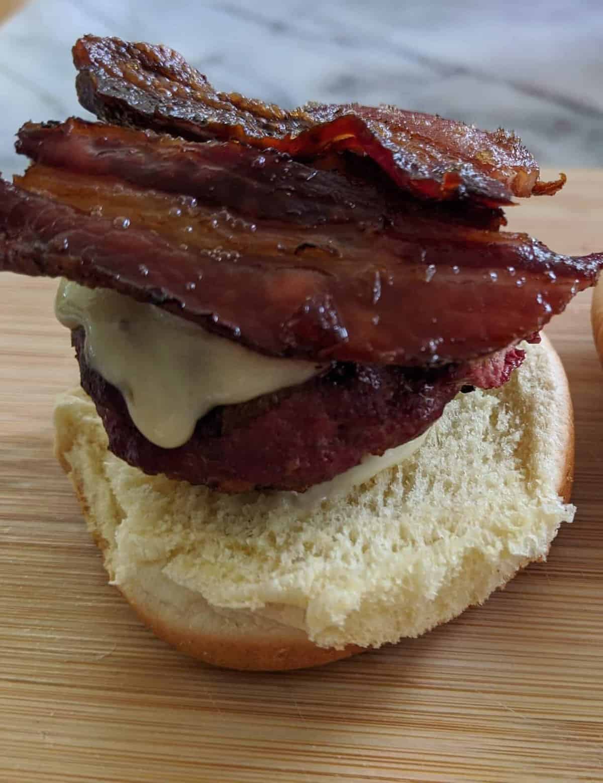 Kamado Joe Bourbon Smoked Gouda Burgers