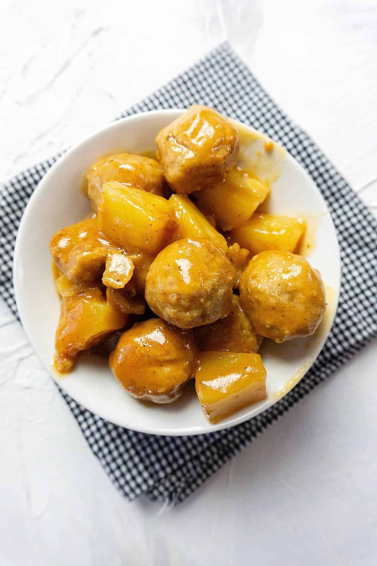 InstantPotHoneyPineappleBBQMeatballsWhite 6 scaled