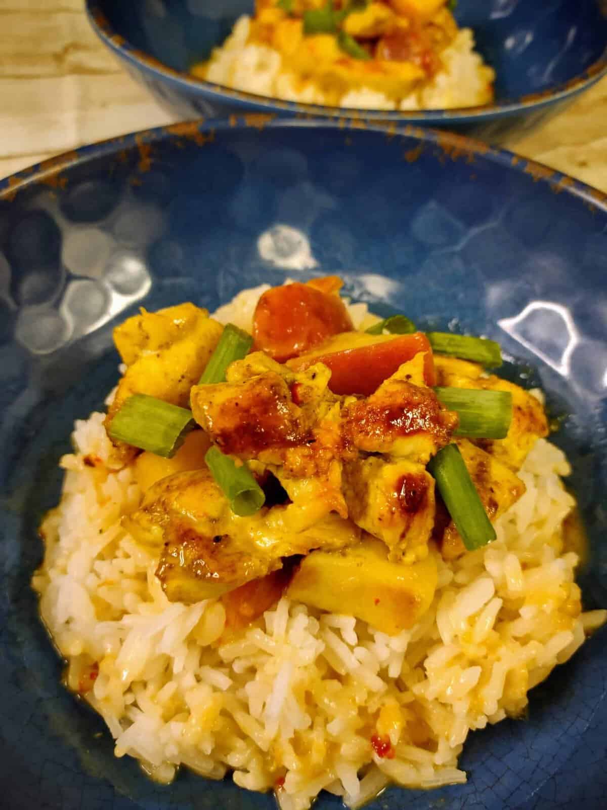Grilled Peach Chicken Curry