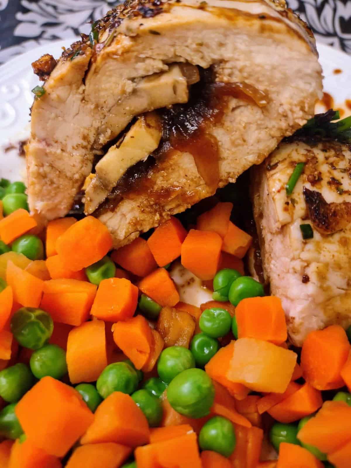 Stuffed chicken plated scaled Stuffed chicken plated scaled