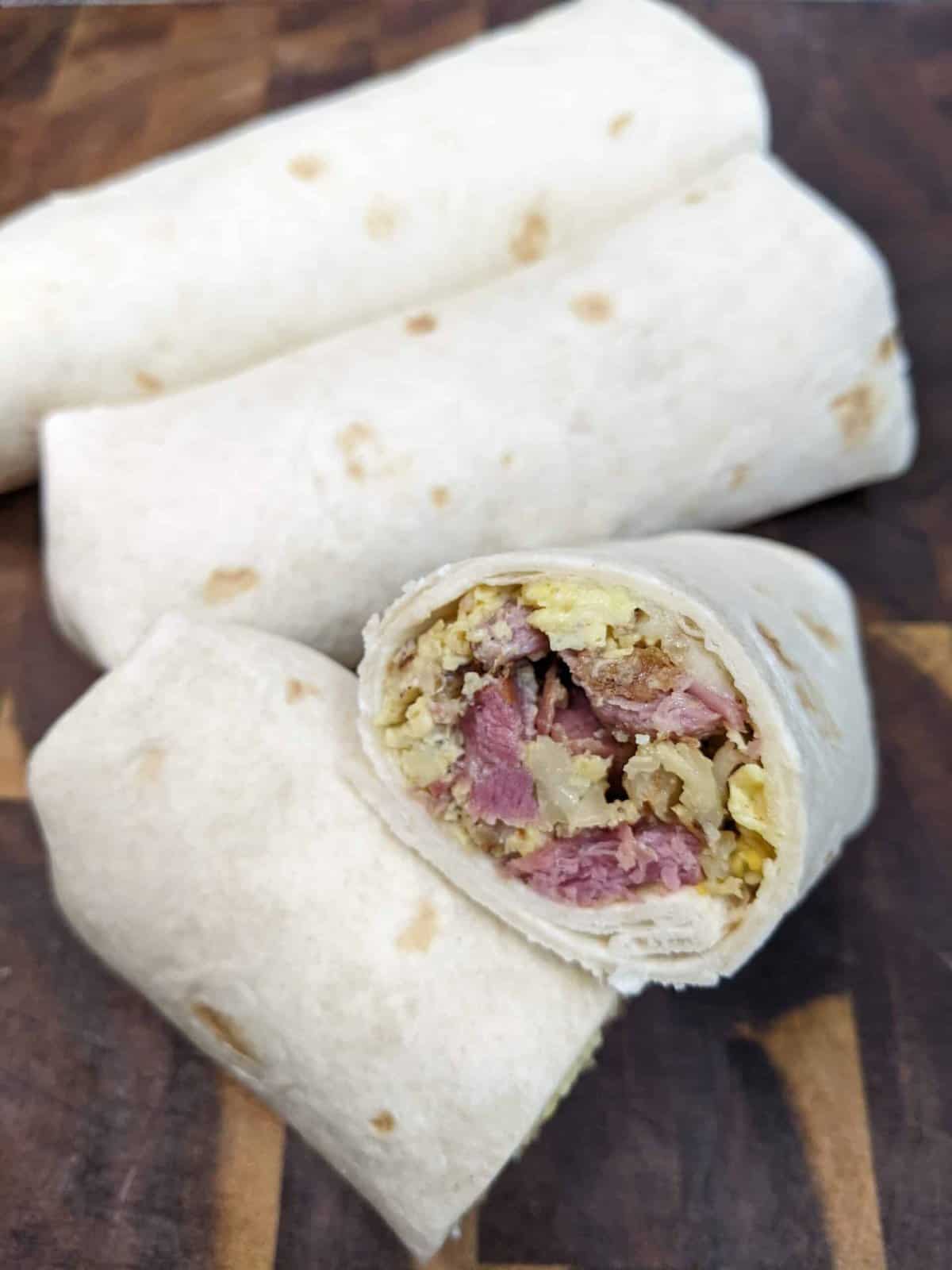 corned beef hash wrap tall