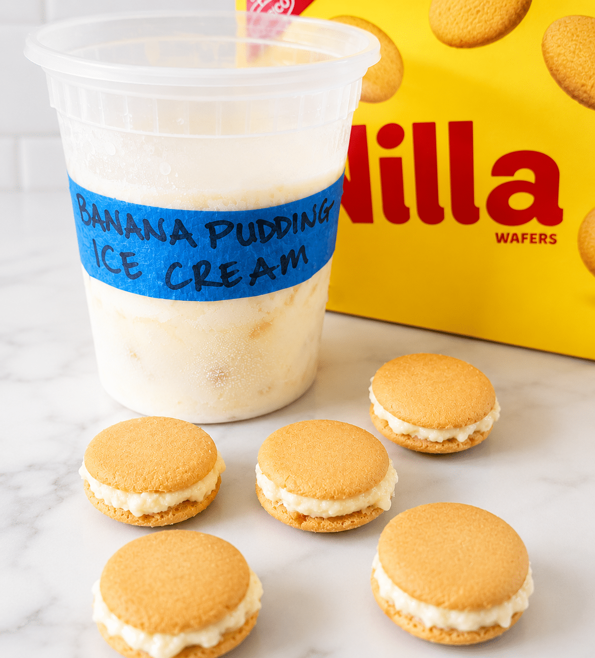 banana ice cream pudding cookies