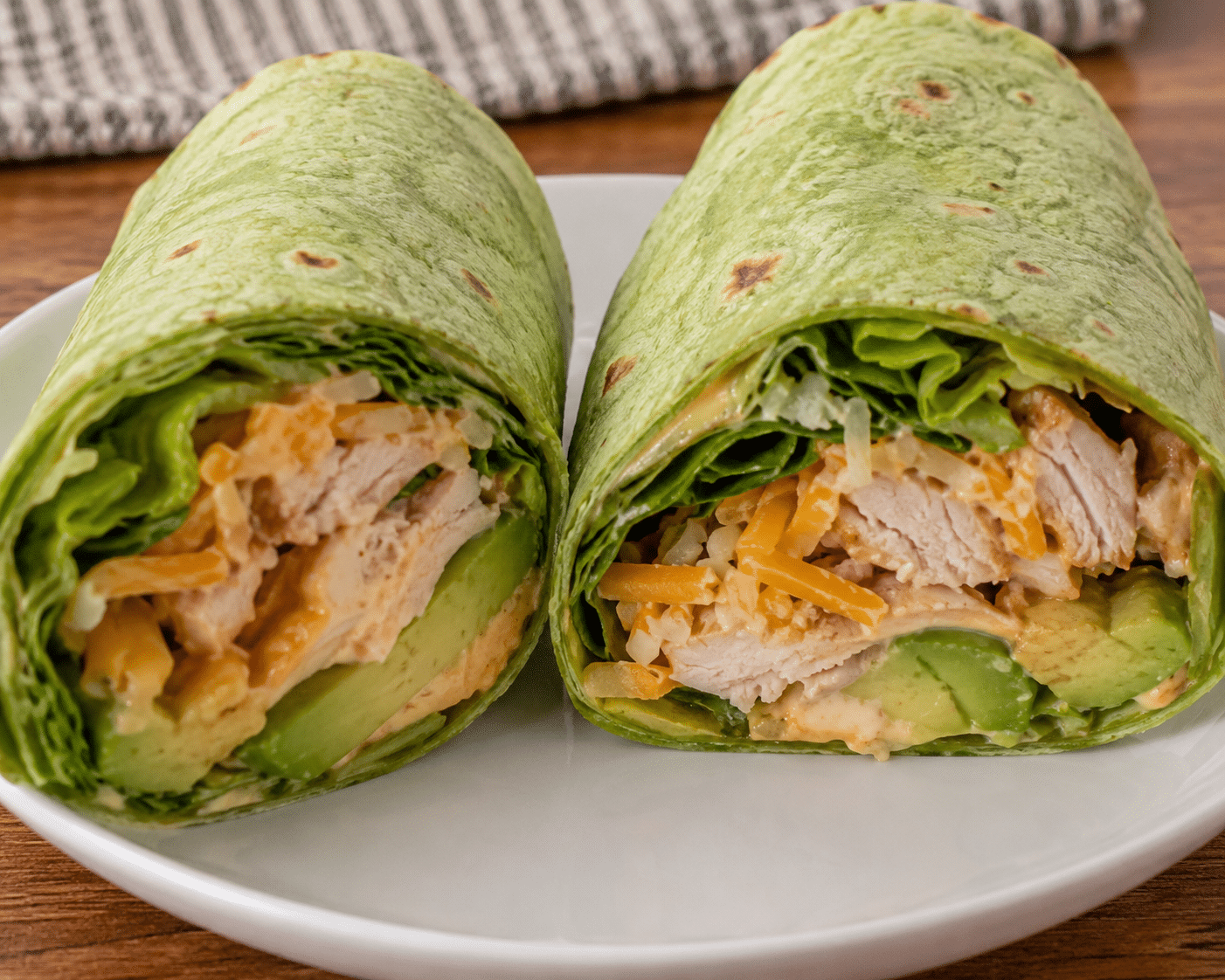 delicious spinach wraps with creamy filling